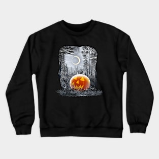 Painterly Halloween Pumpkin Illustration Crewneck Sweatshirt